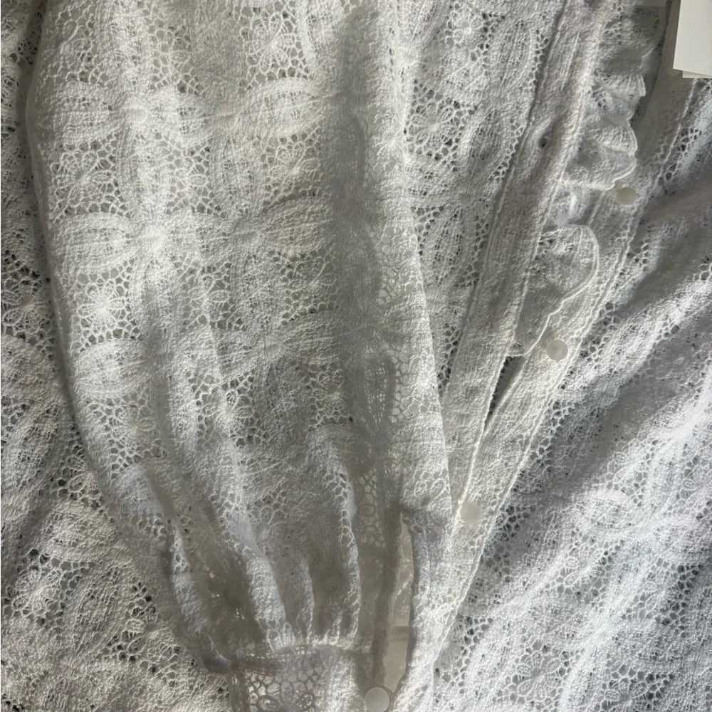 Sezane Ecru Lace Blouse  + Sezane Line Bag - Picture 5 of 8